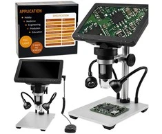 Lean Toys Skaitmeninis mikroskopas 1200x su 7 colių LCD ekranu