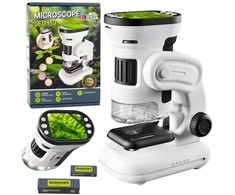 Lean Toys Vaikiškas mokomasis skaitmeninis mikroskopas su ekranu 200x-1000x
