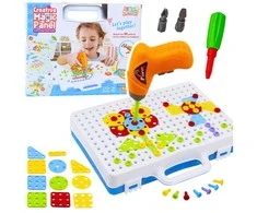 Lean Toys Edukacinis dėlionių rinkinys su atsuktuvu 151 vnt.