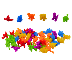 Lean Toys Edukacinis skaičiavimo ir spalvų rinkinys su dinozaurais 48 vnt.