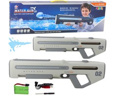 Lean Toys Electric Automatic Vanduo Gun Rifle Baltas Gray 1000ml 61cm