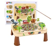 Lean Toys Dinozaurų Žvejybos Stalas su Šviesos ir Garso Efektais