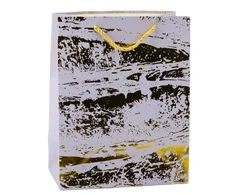 Torba Krepšys Elegantiškas dovanų maišelis su auksinėmis dekoracijomis 23 x 18 x 10 cm