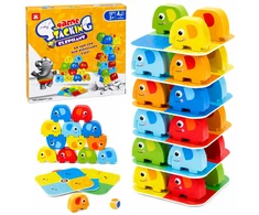 Lean Toys Įgūdžių žaidimas Balansuojantys drambliai 46 vnt.