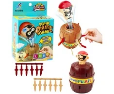 Lean Toys Žaidimas Pamišęs šokinėjantis piratas barelėje