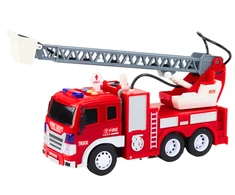 Lean Toys Gaisrinis automobilis su strėle 1:16, šviesos, garsai, vandens purkštuvas