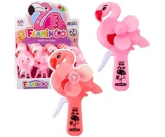 Lean Toys Rankinis ventiliatorius Flamingo, šviesiai ir tamsiai rožinis, 16 cm