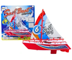 Lean Toys Plaukiojantis žaislinis laivelis 23 cm raudonas