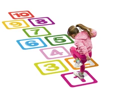 Lean Toys Grindų lipdukai su skaičiais nuo 1 iki 10