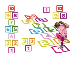 Lean Toys Grindų lipdukai su skaičiais nuo 1 iki 10