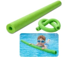 Lean Toys Universalūs putplasčio plaukimo pagaliai 150 cm, vaikams ir suaugusiems, kūno atramai, žali