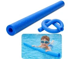 Lean Toys Putplasčio plaukimo lazda su kūno atrama, vaikams ir suaugusiems, 150 cm, mėlyna
