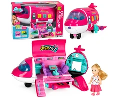 Lean Toys Sulankstomas keleivinis lėktuvas rožinis