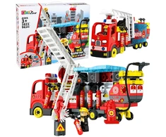 Lean Toys Gaisrinės automobilio konstruktorius 37 x 17.5 x 7.5 cm 94 vnt.
