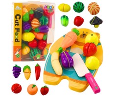 Lean Toys Vaikiškas virtuvės rinkinys su pjaustymo lenta ir peiliu