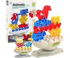 Lean Toys Balansavimo žaidimas „Balansuojantys gyvūnai“ su 24 figūrėlėmis
