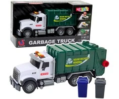 Lean Toys Žalias žaislinis šiukšliavežis su šviesomis ir garsais 1:14