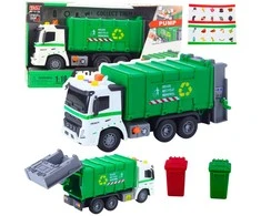 Lean Toys Žaislinis šiukšliavežis 1:16 su garsais ir šviesomis