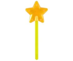 Lean Toys Neoninė fluorescencinė žvaigždės formos švytinti lazdelė vakarėliams ir festivaliams, 22 cm