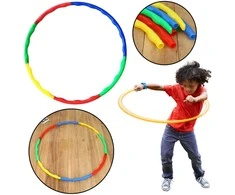 Lean Toys Spalvotas sulankstomas hula hop lankas 80 cm