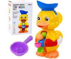 Lean Toys Vonios žaislas antis su malūnėliu