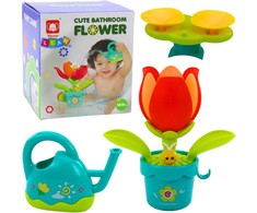 Lean Toys Vonios žaislas – interaktyvi gėlė su laistytuvu