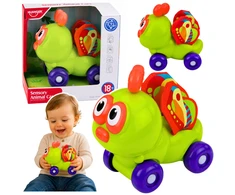 Lean Toys Interactive Bee Sensory Car Toy for Toddlers Žalias