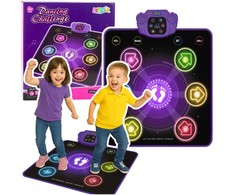 Lean Toys Vaikiškas šokių kilimėlis su Bluetooth, 5 režimai, 79x90 cm