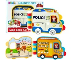 Lean Toys Interaktyvi transporto priemonių knyga su garsais ir judančiais elementais