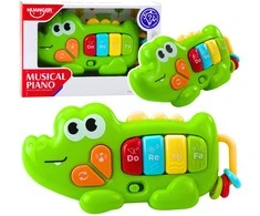 Lean Toys Muzikinis pianinas vaikams krokodilo forma 19.5 cm