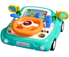 Lean Toys Interactive Panel Driving Simulator Car Lights Sounds Mėlyna