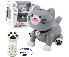 Lean Toys Interaktyvus nuotoliniu būdu valdomas kačiukas su LED ir garsais