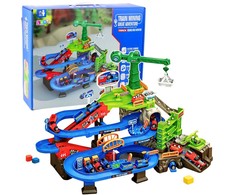 Lean Toys Interaktyvus rinkinys Kasybos geležinkelio bėgiai Krovininiai traukiniai Kasybos bėgiai
