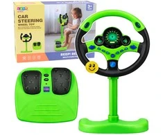 Lean Toys Interaktyvus vairas su pedalais žalias