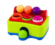 Lean Toys Interaktyvus vaikų žaislas su plaktuku ir spalvotais kamuoliukais