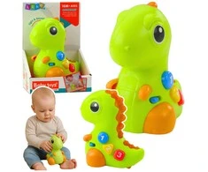 Lean Toys Interaktyvus žaislas vaikams dinozauras su ratais