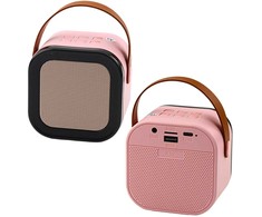 Lean Toys Belaidė karaoke kolonėlė K12 RGB Bluetooth su mikrofonu rožinė