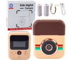 Lean Toys Vaikiška skaitmeninė kamera su momentiniu spausdintuvu ir 16 GB atmintimi