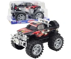 Lean Toys Visureigis žaislinis automobilis su galiniais varomaisiais ratais, 27 cm, juodai raudonas