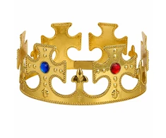 Lean Toys King's Crown Adjustable for King Queen Costume Gold 17-20 cm