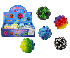 Lean Toys Spalvotas sensorinis žaislinis kamuoliukas 6,5 cm