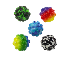Lean Toys Spalvotas sensorinis žaislinis kamuoliukas 6,5 cm