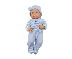 Lėlė kūdikis su mėlynais drabužiais Lean Toys, 39 cm