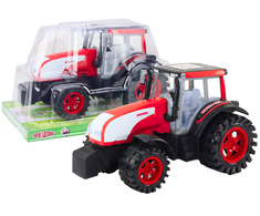 Lean Toys Raudonas žaislinis ūkinis traktorius su pavara