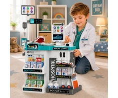 Lean Toys Vaikiškas gydytojo rinkinys su medicininiu stalu