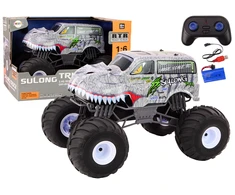 Lean Toys Didelis bekelės nuotoliniu būdu valdomas automobilis 2.4G RC 1:6 Dinozauras