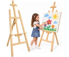Lean Toys Medinis tapybos stovas, trikojis, 150 cm