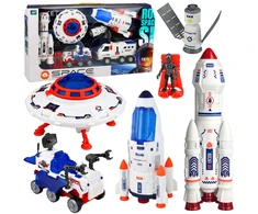 Lean Toys Kosmoso žaislų rinkinys su judamais elementais, 8 vnt.