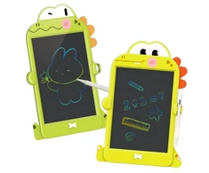 Lean Toys Piešimo lenta vaikams su stiliuku, dinozauras, žalia