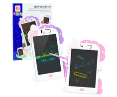 Lean Toys Piešimo lenta vienaragio formos su rašikliu ir LCD ekranu, 27.5x18 cm